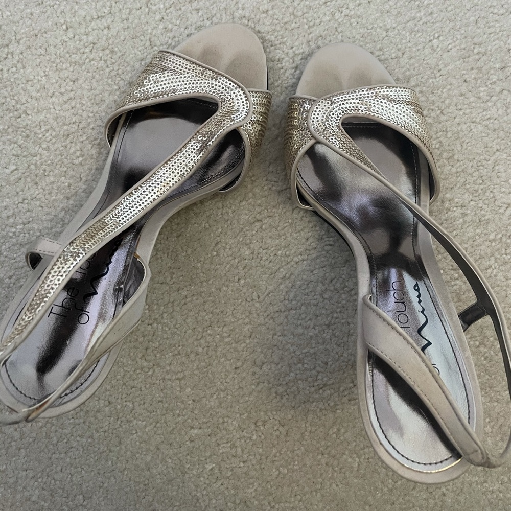 Size 6.5 Gold Sandal Heels